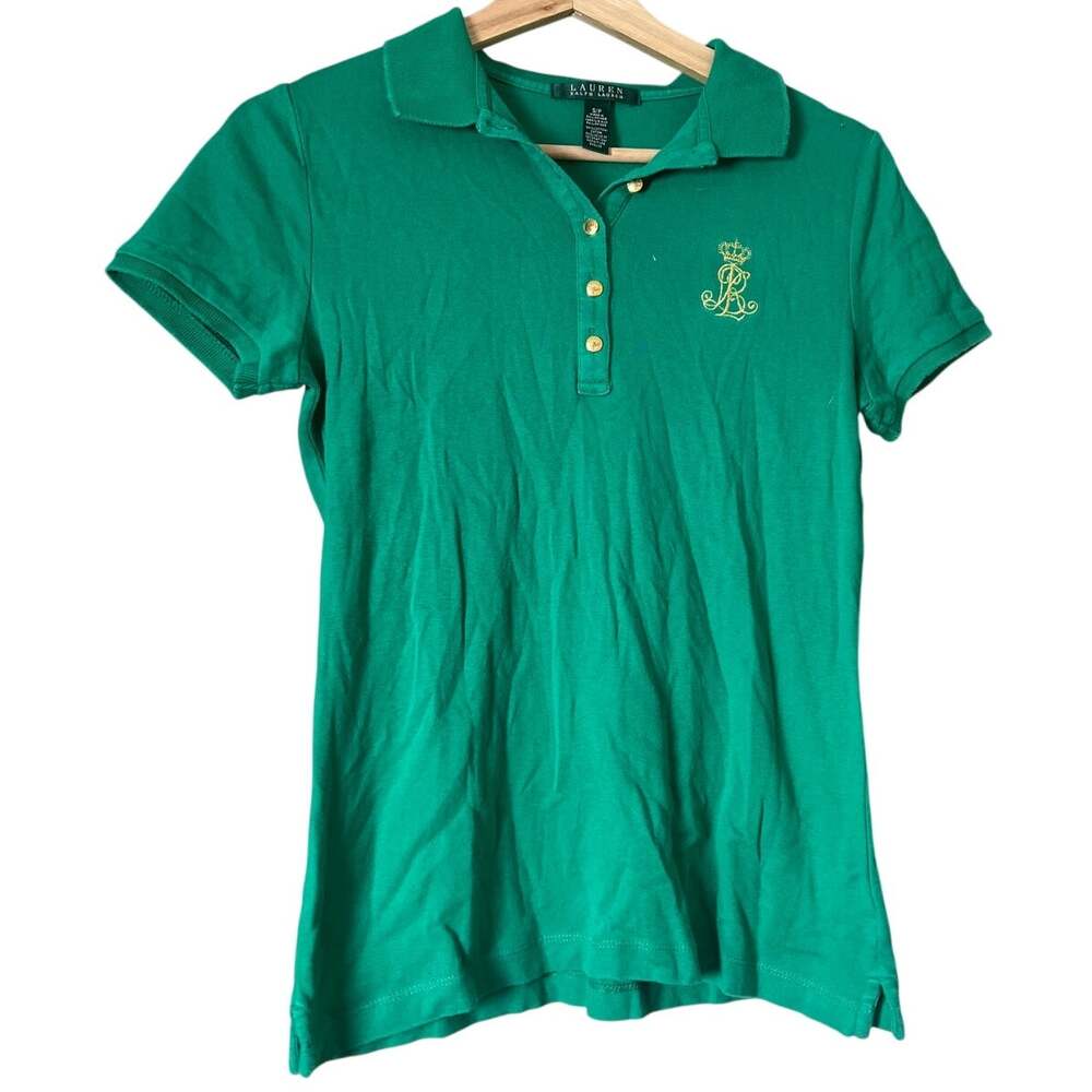 Ralph Lauren Small Women's Green Polo 100% Cotton